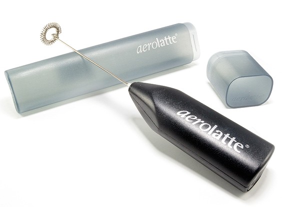 Aerolatte Electric Frother and Travel Case, Black Matte – Batteries Included